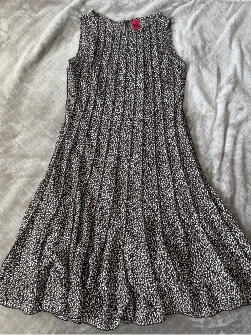 Z Studio Abstract Geometric Print Pleated Maxi Dress Size 10